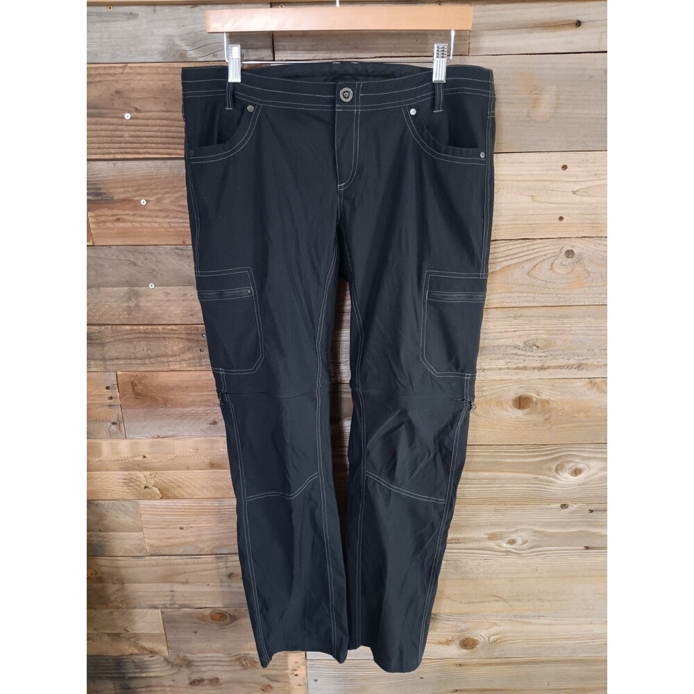 KUHL Cargo Convertible Pant Wmn's Sz. 12R Drawstring Gray Performance Hiking